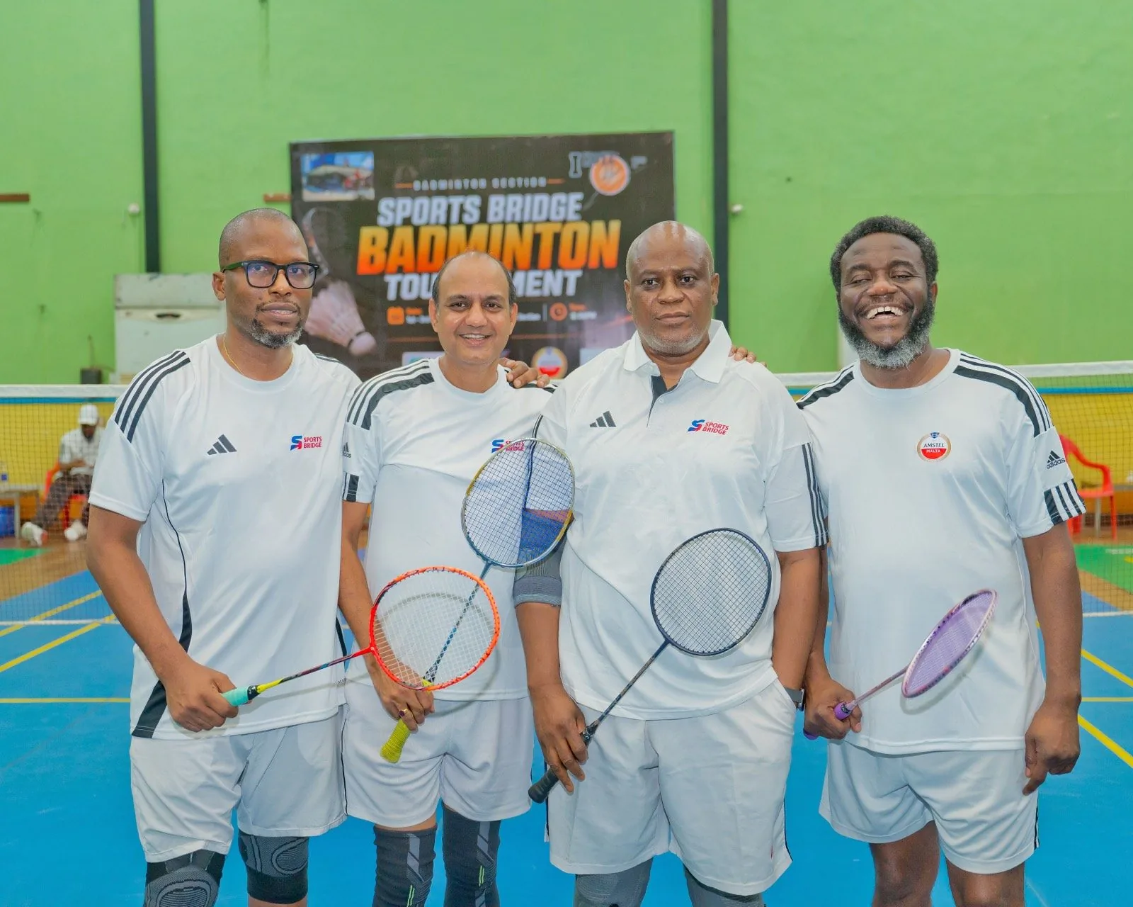 International athletes sharing the field at a Sports Bridge event